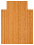 Natural Chair Mat Standard Bamboo with lip