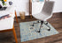 Tabriz 1/2 Chair Mat Blue & Beige